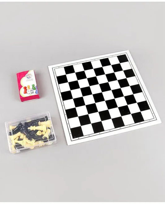 Ratnas PVC Kids Chess and Ludo Board Game Multicolour Set