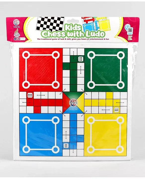Ratnas PVC Kids Chess and Ludo Board Game Multicolour Set