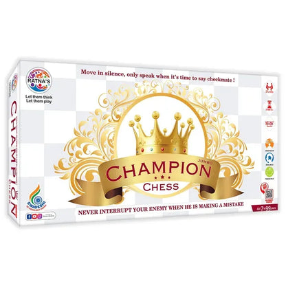 Ratna's Jumbo Champion Chess Board Game for Kids 7+ Years