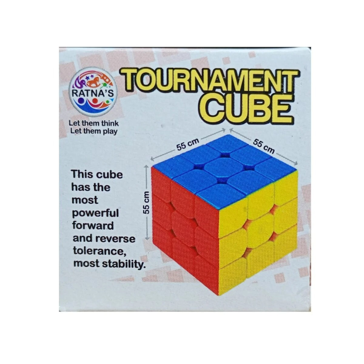Ratna's 3x3 Tournament Cube High-Speed Puzzle For Kids 5+