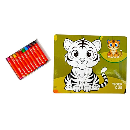 Ratna's Reusable Animals Colouring Kit with Wipe-Clean Markers for Kids