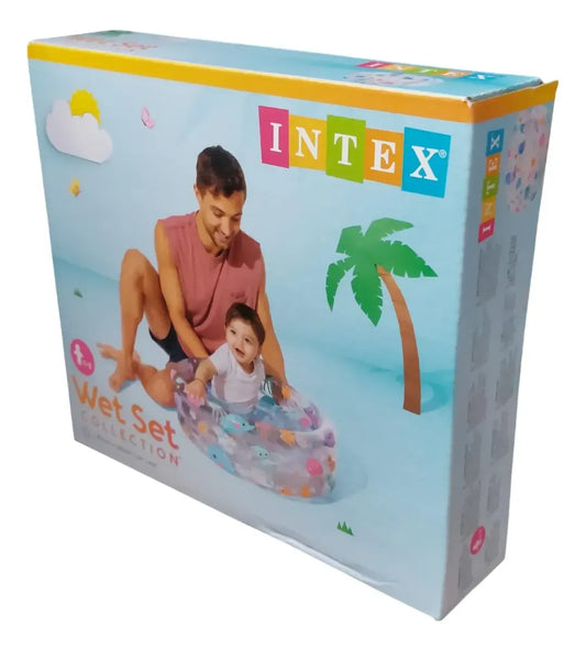 Intex Inflatable Round Transparent Kids' Pool 24 x 9 Inch 28L Capacity