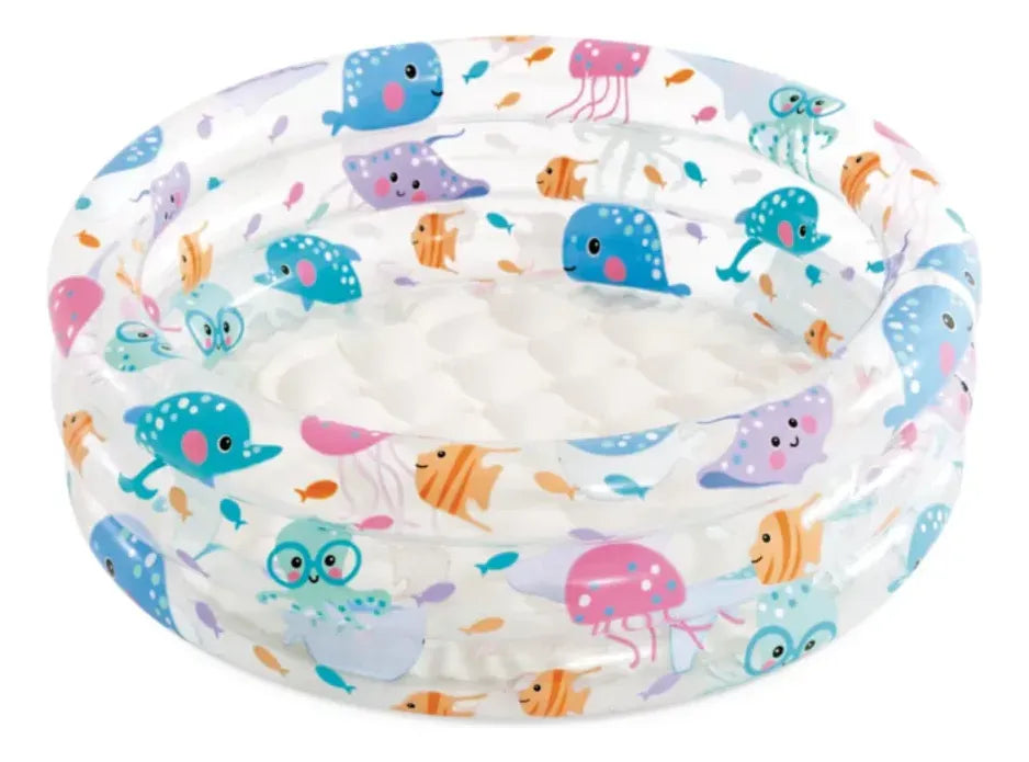 Intex Inflatable Round Transparent Kids' Pool 24 x 9 Inch 28L Capacity