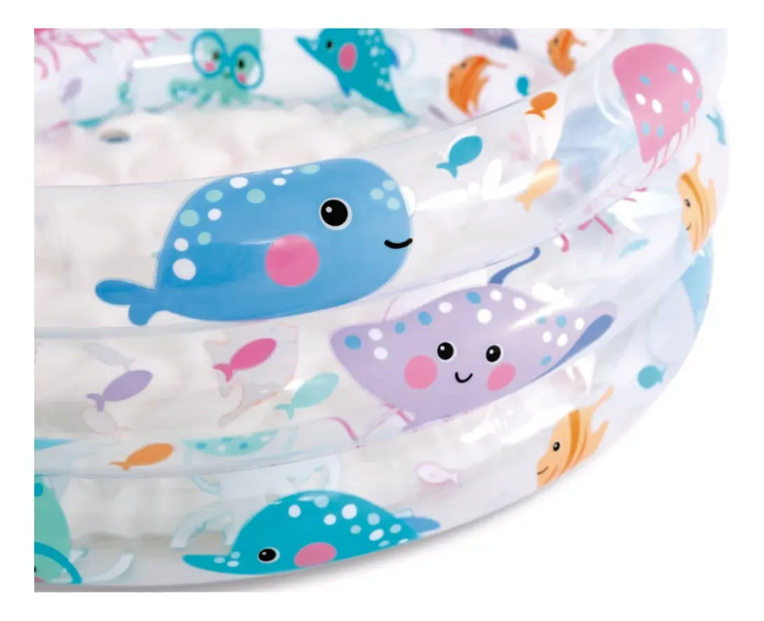 Intex Inflatable Round Transparent Kids' Pool 24 x 9 Inch 28L Capacity