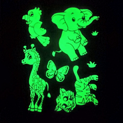 5 in Jungle Glow in the Dark Wall and Ceiling Stickers