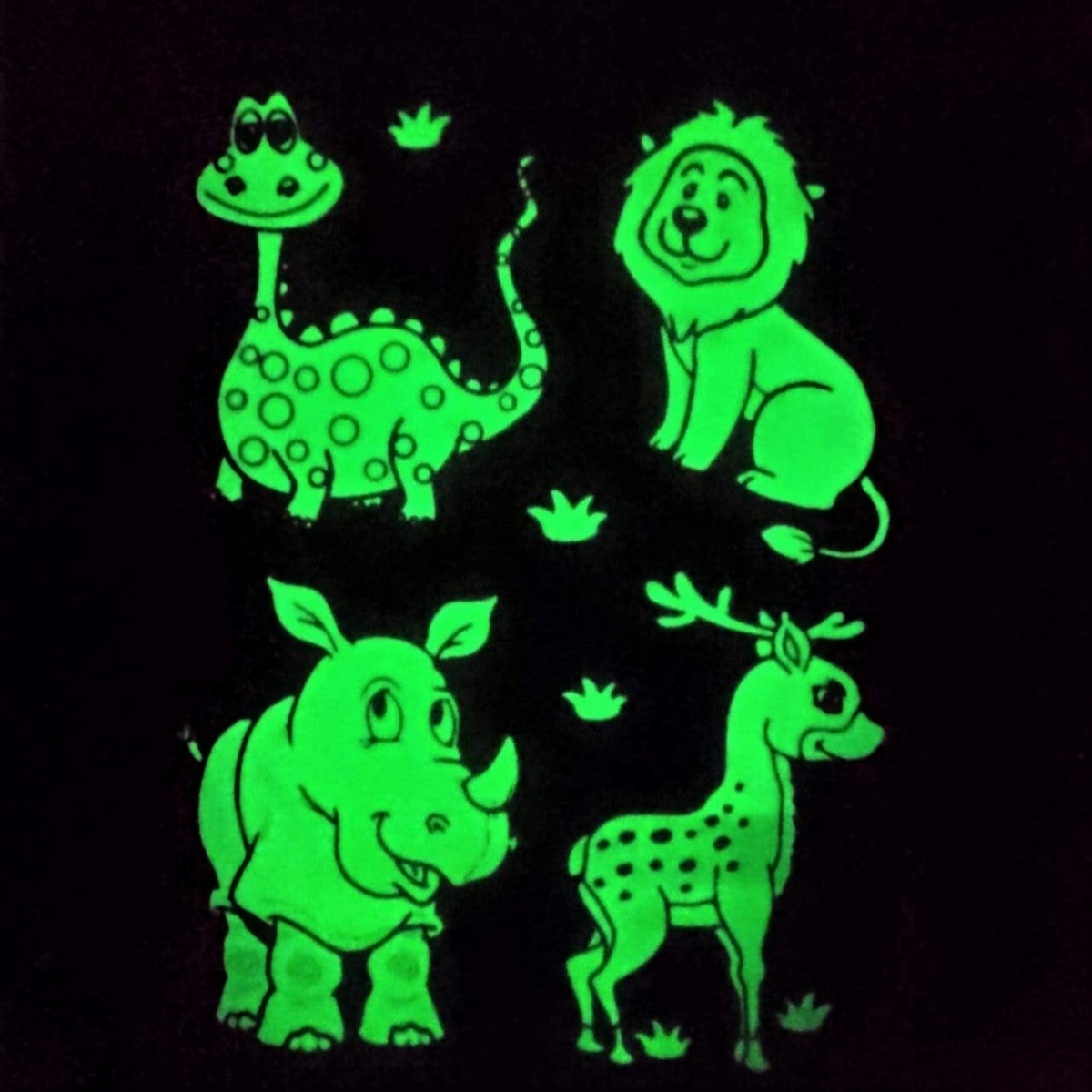 5 in Jungle Glow in the Dark Wall and Ceiling Stickers