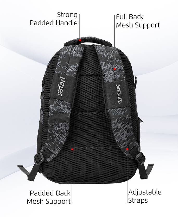 Safari Large 37 L Laptop Backpack Aston  (Black) with 1 Year Warranty