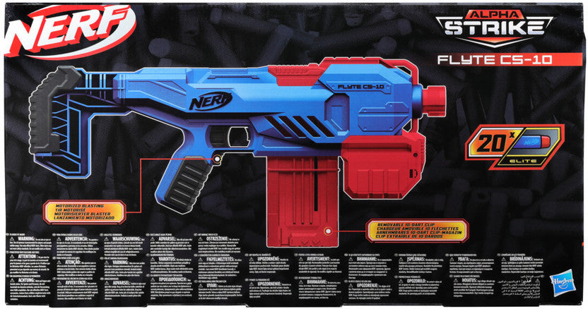 Nerf Alpha Strike Flyte CS-10 Motorized Blaster 10-Dart Clip 20 Darts
