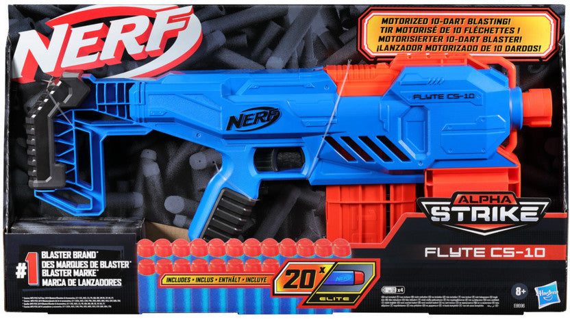 Nerf Alpha Strike Flyte CS-10 Motorized Blaster 10-Dart Clip 20 Darts