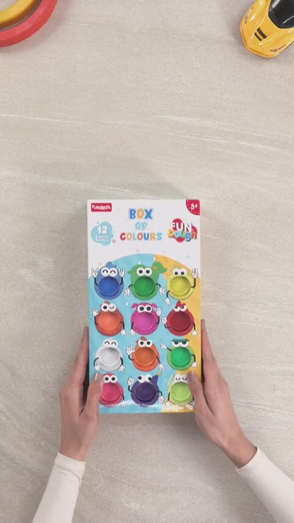 Fundough Box of Colours 12 Tubs Play Dough Set