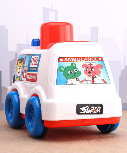 Push N Go Ambulance Toy - Interactive Rescue Vehicle for Imaginative Kids