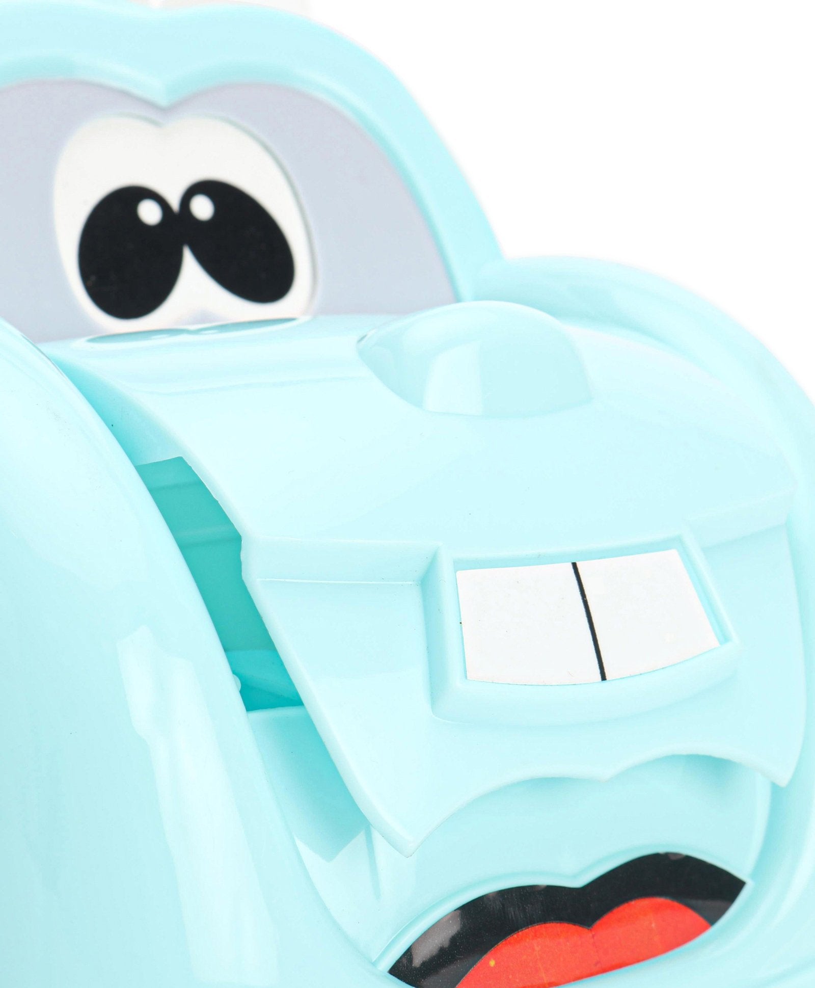 Rabbie Racer Interactive Blue Friction Toy Car: Fun Bobbing Eyes & Bonnet Play
