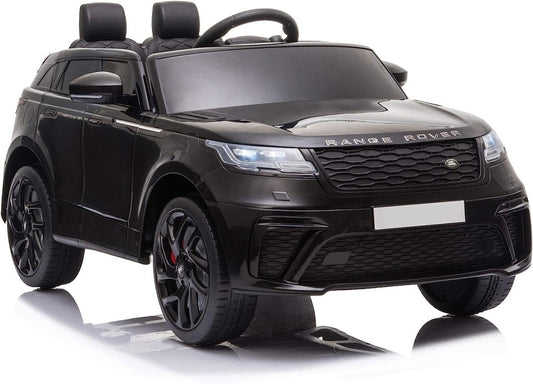 Tip Top 12V Licensed Land Rover VELAR Vehicle, Kids Ride On Car w/2.4G RC, 4 Wheel Suspension, LED, Music, for Boys Girls (Black)