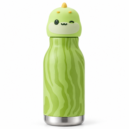 Kids Insulated Hot & Cold Water Bottle – 280 ml | Animal Silicon lids