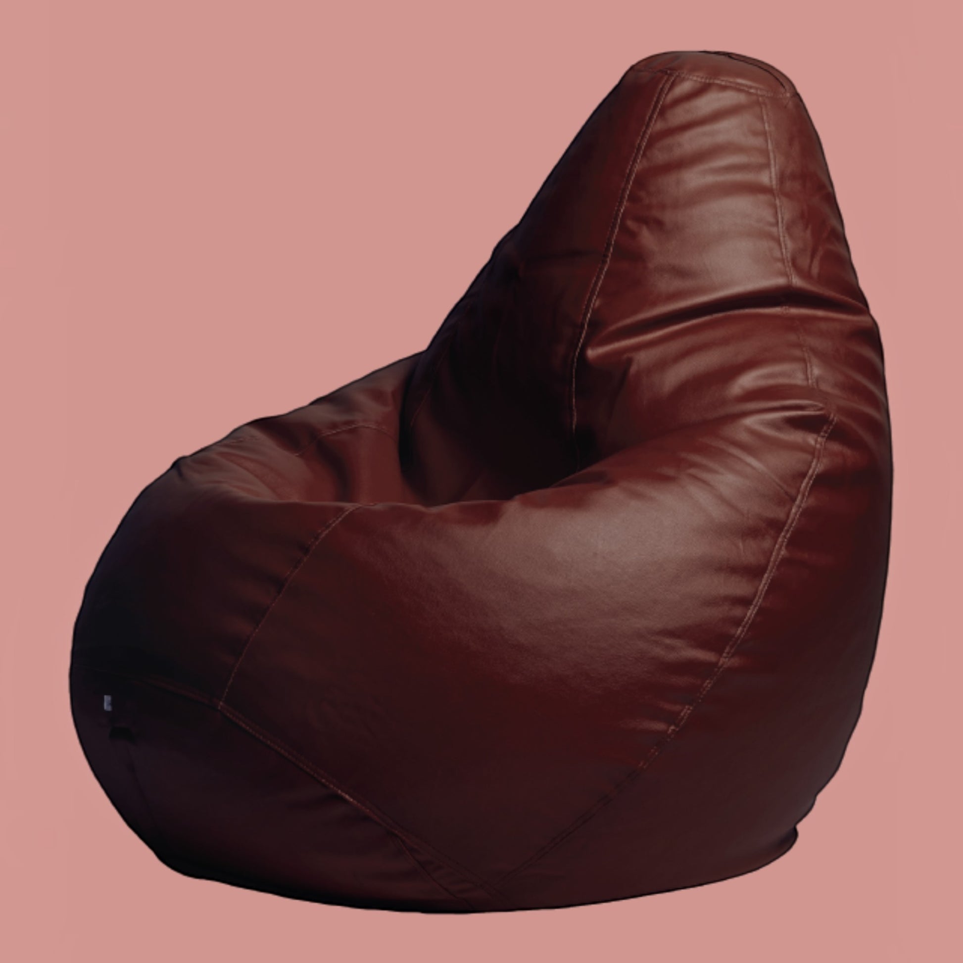 TipTop Retail choco brown teardrop bean bag cover made from soft-touch fabric, perfect for cozy lounge seating.