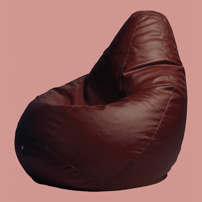 TipTop Retail choco brown teardrop bean bag cover made from soft-touch fabric, perfect for cozy lounge seating.