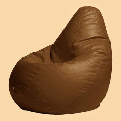 TipTop Retail clay brown teardrop bean bag chair made of durable fabric with high-density bean filling.