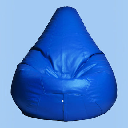 TipTop Retail ocean blue teardrop bean bag chair made from durable, smooth-touch fabric for ergonomic support.