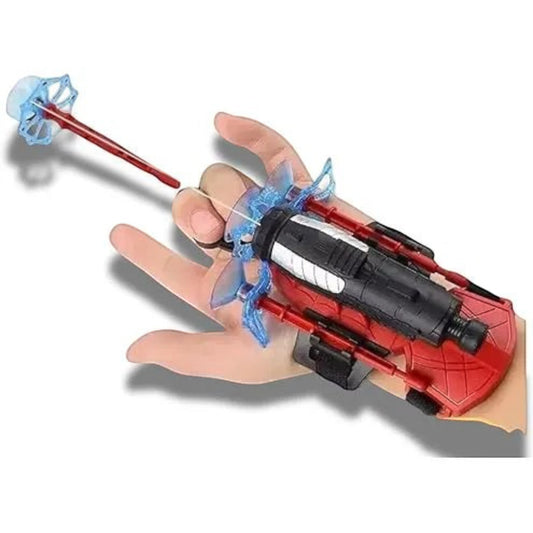 TipTop Retail Spider-Man style wrist web shooter toy with red and black launcher and suction cup projectile