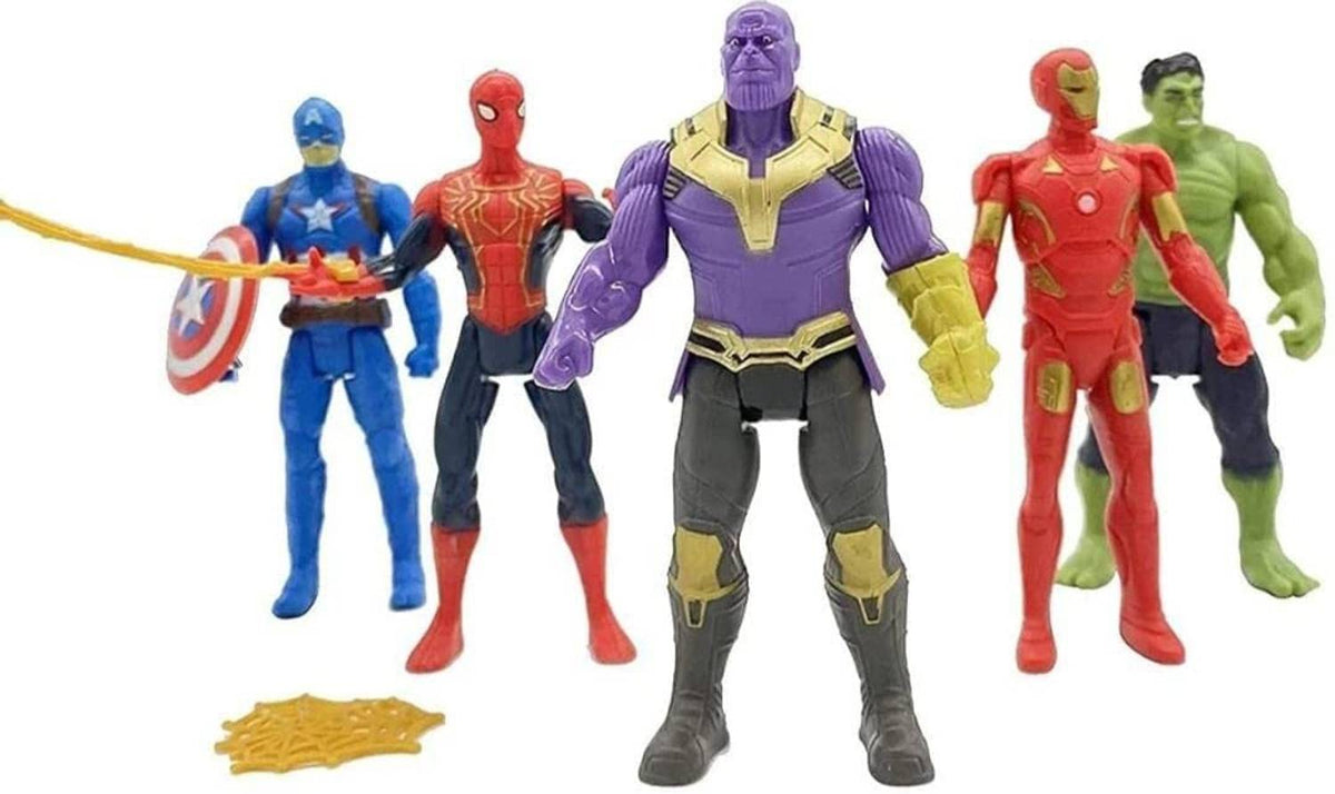 FUNDRIFT Avengers Super Hero Action Figure Toy Set for Kids 4.7"