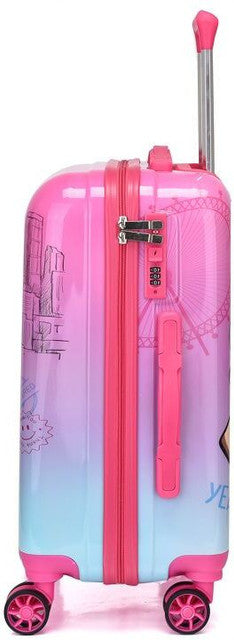 Swarn Barbie Kids' 16-inch Expandable Hardside Lightweight Trolley Suitcase