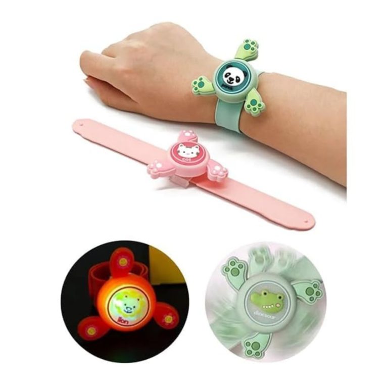 Hi5Toys Kids LED Spinner Slap Wrist Band Toy for Fun